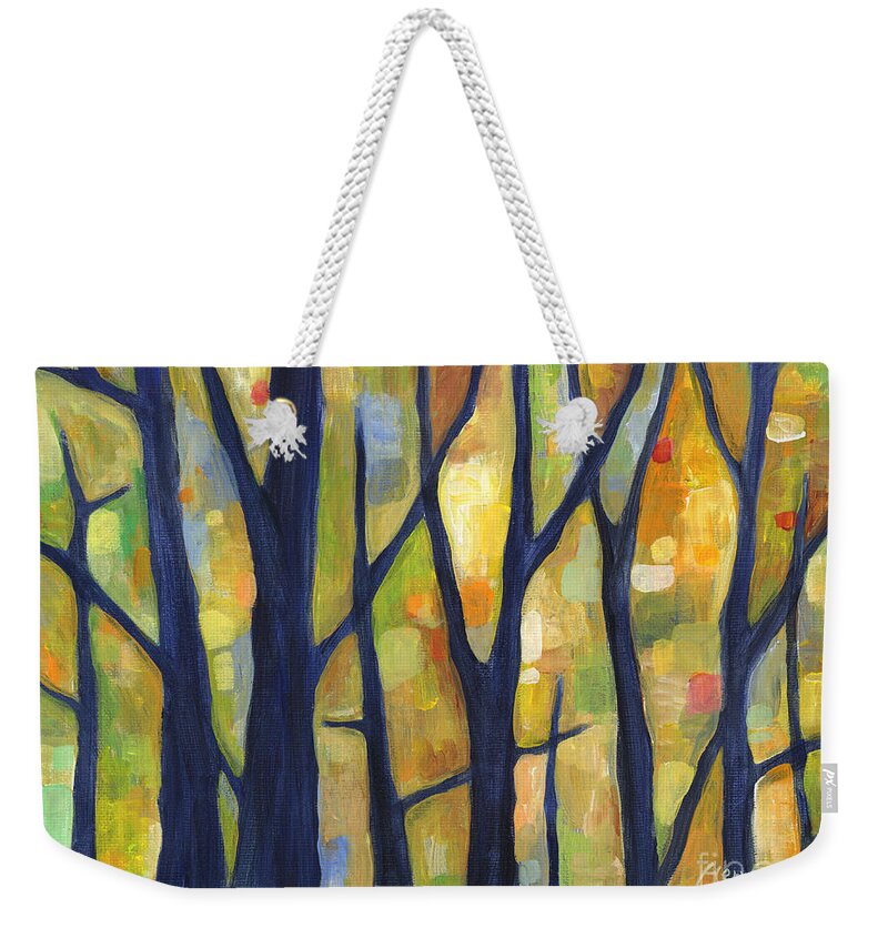 Dreaming Weekender Tote Bag featuring the painting Dreaming Trees 2 by Hailey E Herrera