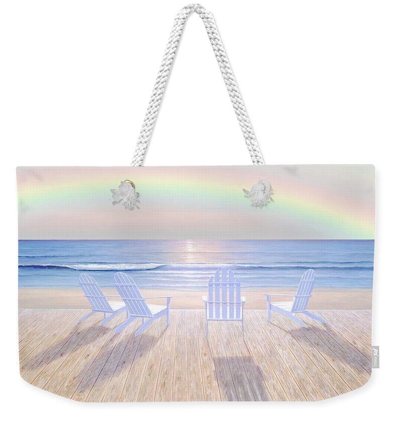 Beach Weekender Tote Bag featuring the painting Dreams Come True by Diane Romanello