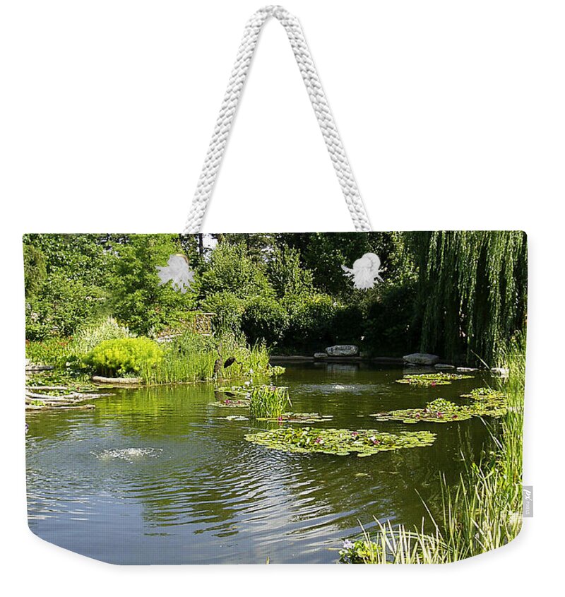 Landscape Weekender Tote Bag featuring the photograph Dreamy Pond by Verana Stark