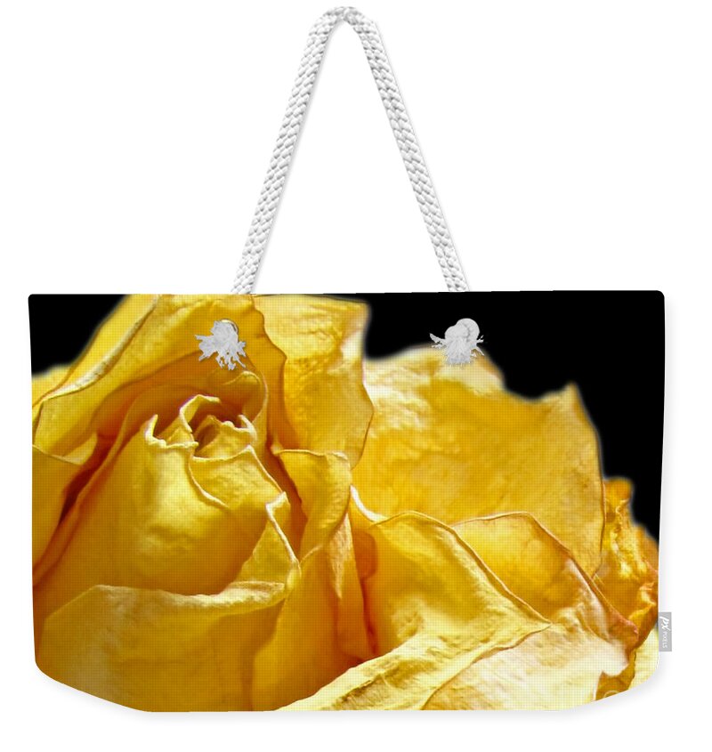 Nature Weekender Tote Bag featuring the photograph Dried Yellow rose II by Debbie Portwood