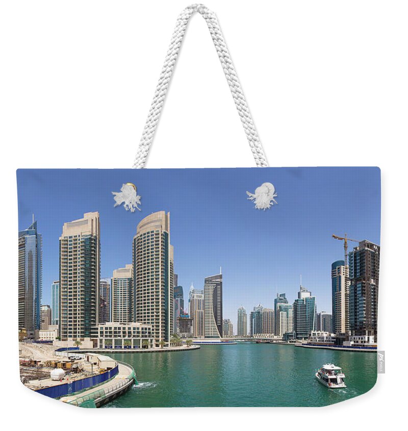 Tranquility Weekender Tote Bag featuring the photograph Dubai Marina by Siqui Sanchez