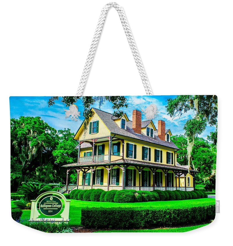 Museum Weekender Tote Bag featuring the photograph duBignon Cottage by Shannon Harrington