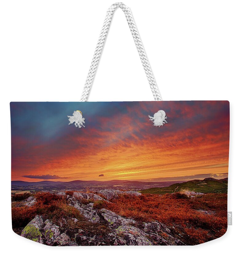 Tranquility Weekender Tote Bag featuring the photograph Dublin On Fire by Sigita Playdon Photography