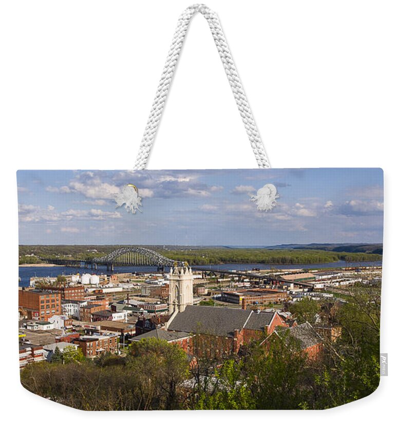 Dubuque Weekender Tote Bag featuring the photograph Dubuque Iowa by Steven Ralser