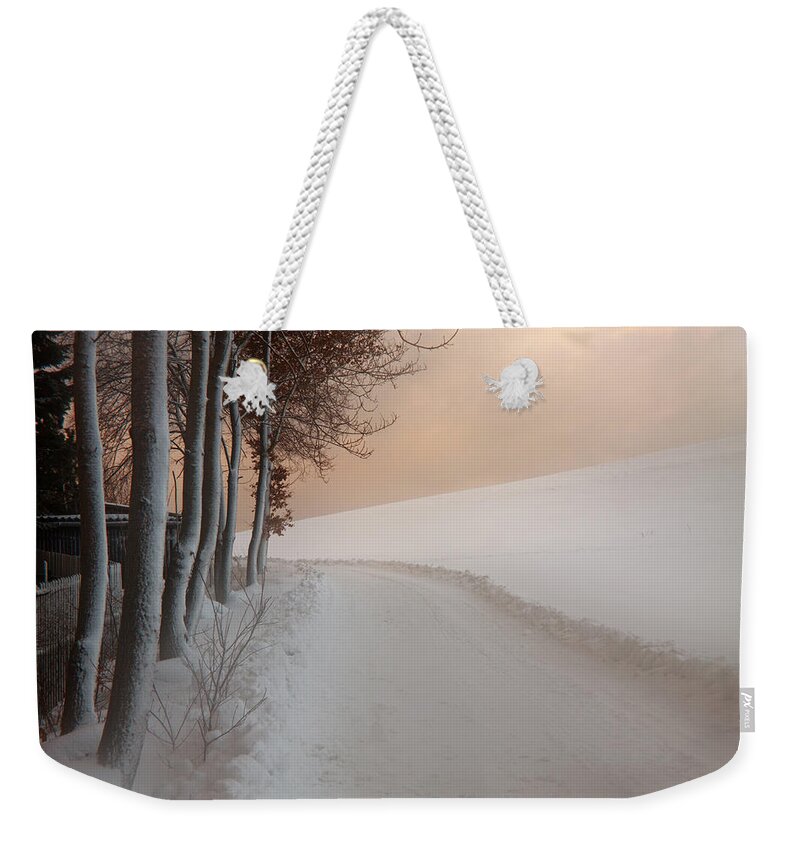 Dusk Weekender Tote Bag featuring the photograph Dusk at the Edge of the Forest by Dorit Fuhg