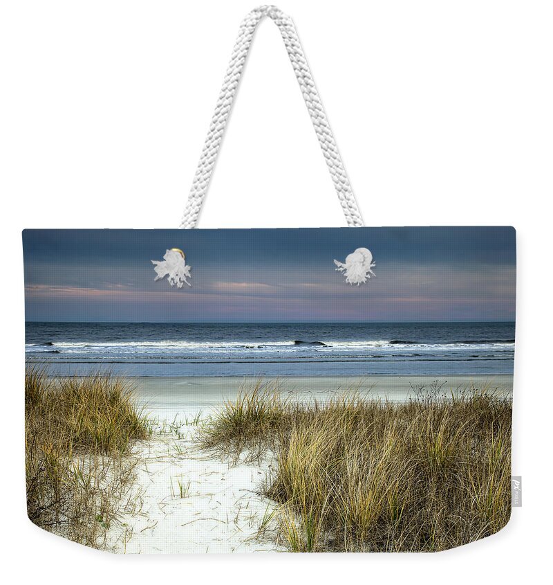Atlantic Ocean Weekender Tote Bag featuring the photograph Dusk in the Dunes by Phill Doherty