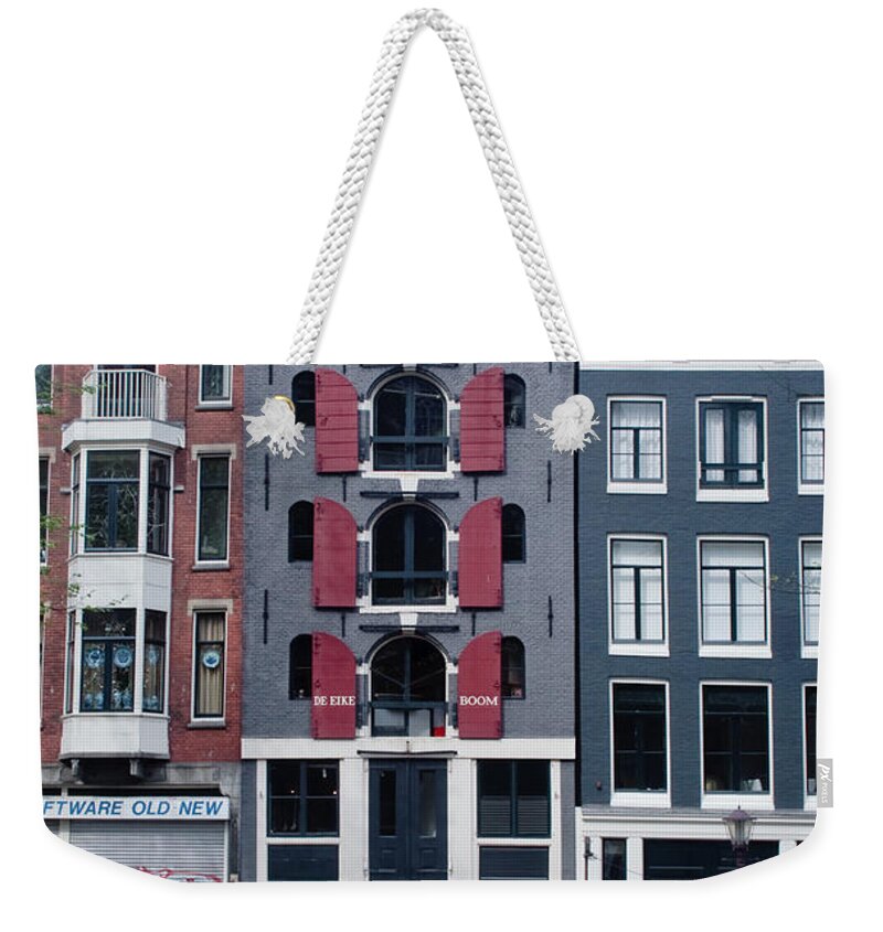 Amsterdam Weekender Tote Bag featuring the photograph Dutch Canal House by Thomas Marchessault