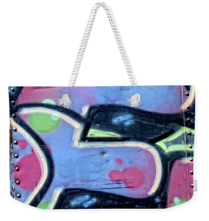 Graffiti Weekender Tote Bag featuring the photograph E Is For Equality by Donna Blackhall