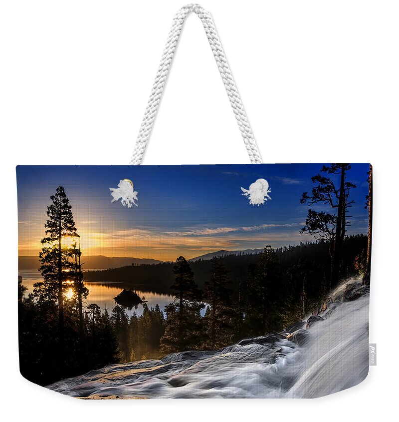 Landscape Weekender Tote Bag featuring the photograph Eagle Falls by Maria Coulson