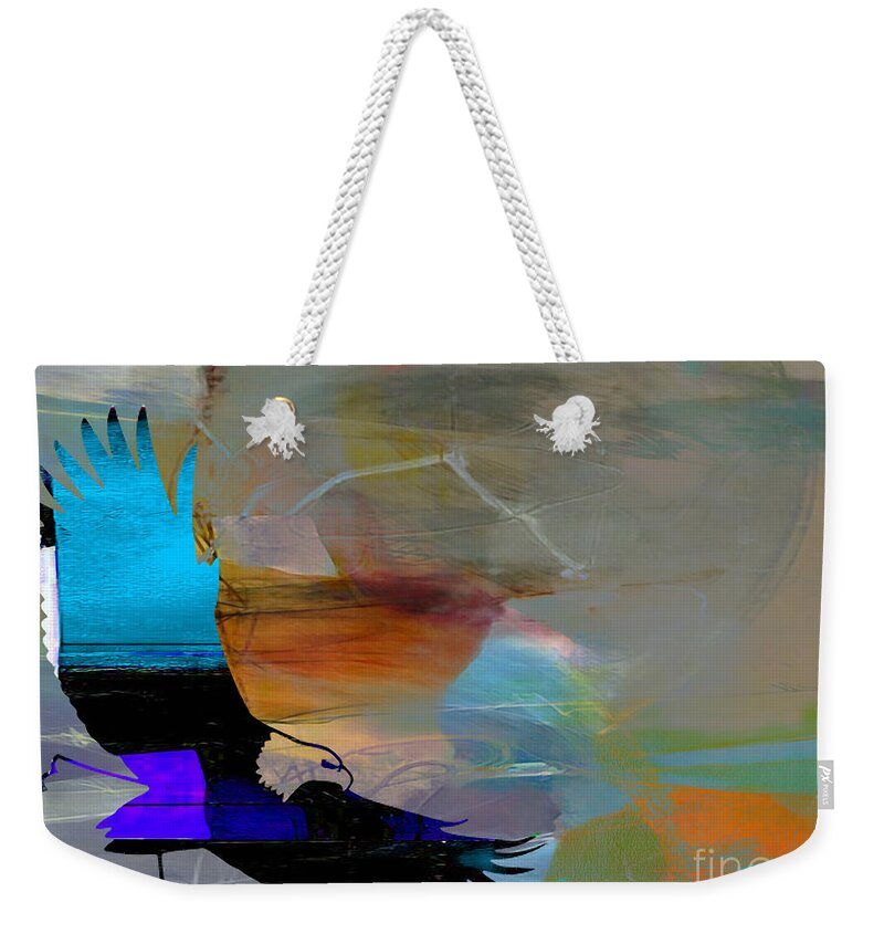 Eagle Weekender Tote Bag featuring the mixed media Eagle by Marvin Blaine