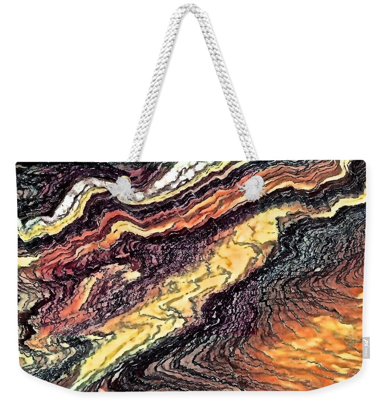 Earth Weekender Tote Bag featuring the photograph Earth Layers by Debra Amerson