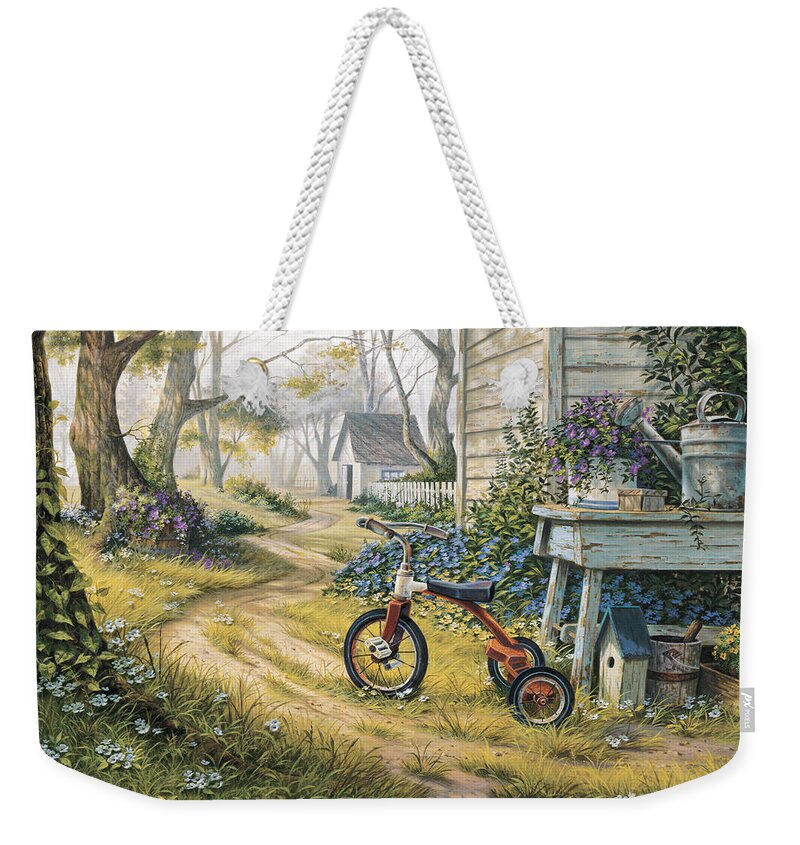 Michael Humphries Weekender Tote Bag featuring the painting Easy Rider by Michael Humphries