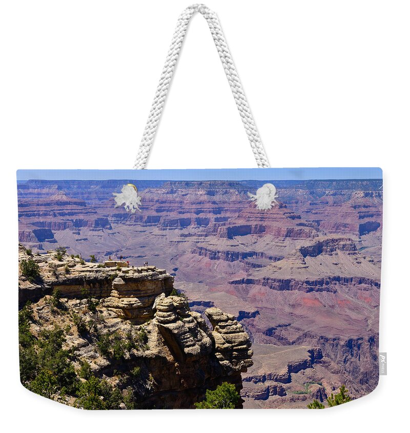 Grand Canyon Weekender Tote Bag featuring the photograph Edge of the Abyss by Greg Norrell