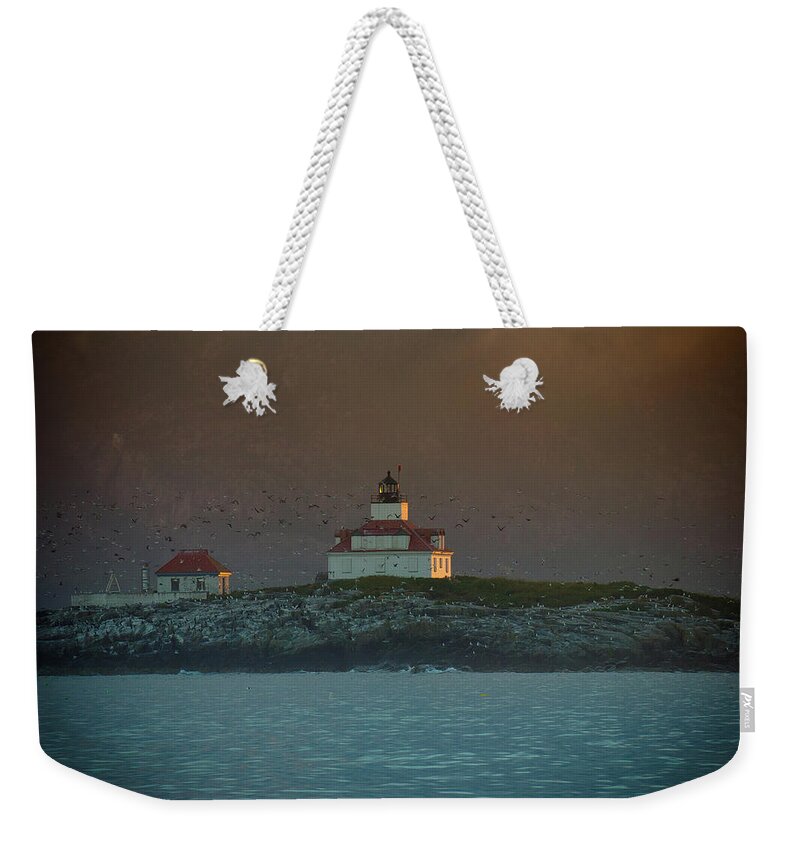 Acadia National Park Weekender Tote Bag featuring the photograph Egg Rock Island Lighthouse by Sebastian Musial