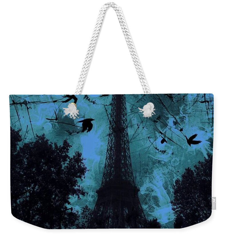 Eiffel Tower Weekender Tote Bag featuring the digital art Eiffel Tower by Marina McLain