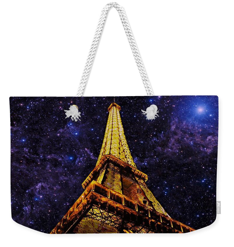 Eiffel Tower Weekender Tote Bag featuring the photograph Eiffel Tower Photographic Art by David Dehner