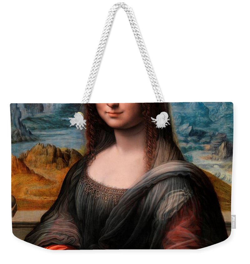 Leonardo Da Vinci Weekender Tote Bag featuring the painting El Prado La Gioconda by Leonardo da Vinci