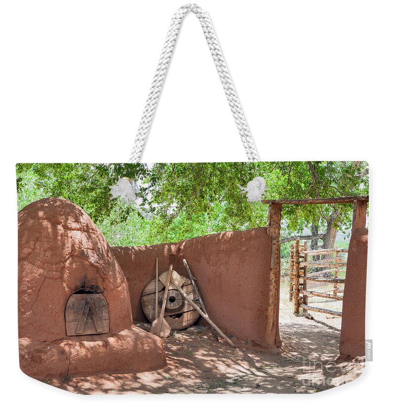 Hornos Weekender Tote Bag featuring the photograph El Rancho De Las Golondrinas by Roselynne Broussard