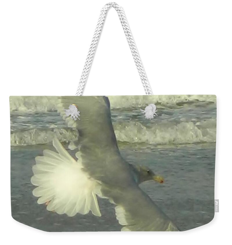 Seagulls Weekender Tote Bag featuring the photograph Elegance by Gallery Of Hope 