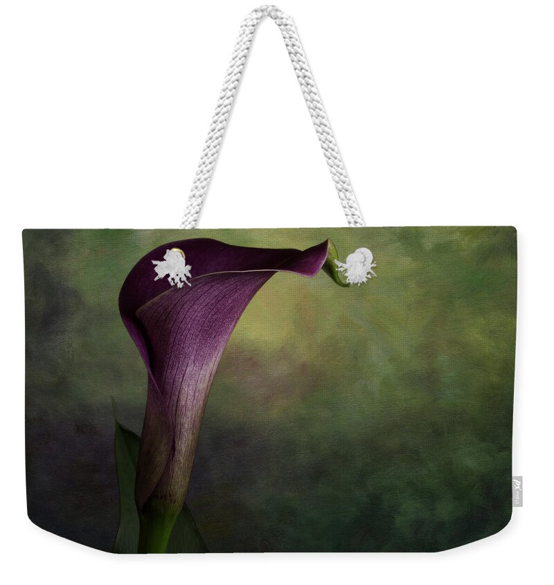 Cala Lily Weekender Tote Bag featuring the photograph Elegance in Simplicity by Kristal Kraft