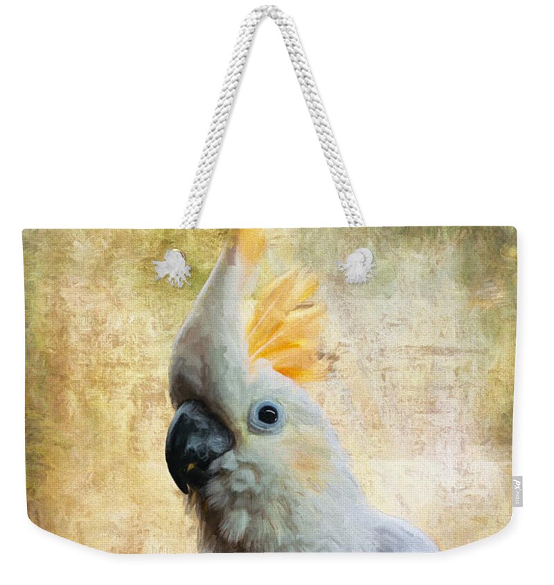 Cockatoo Weekender Tote Bag featuring the photograph Elegant Lady by Lois Bryan