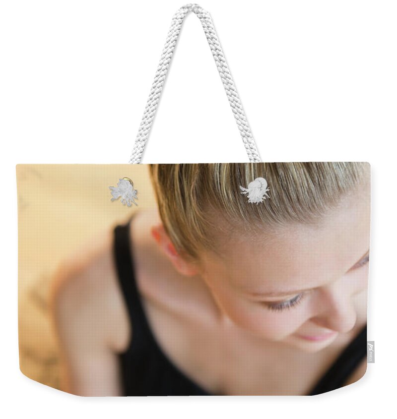 Ballet Dancer Weekender Tote Bag featuring the photograph Elevated View Of Teenage 16-17 Ballet by Jamie Grill