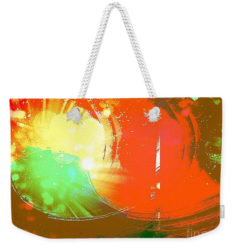 Art Weekender Tote Bag featuring the mixed media Emergent Sun by Michelle Stradford