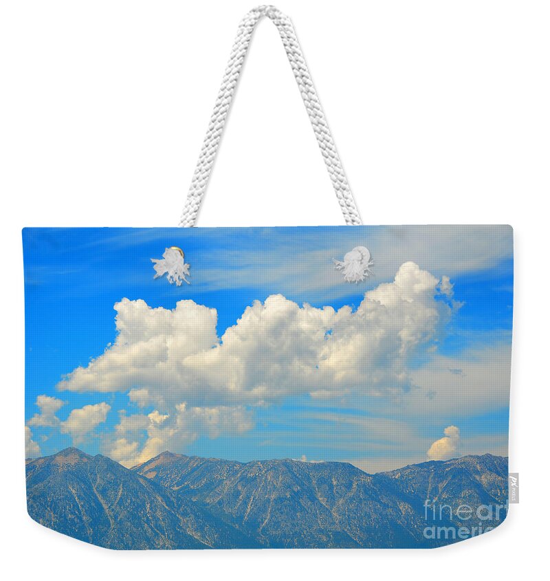 Nevada Weekender Tote Bag featuring the photograph Emerging Thunder Clouds by Debra Thompson