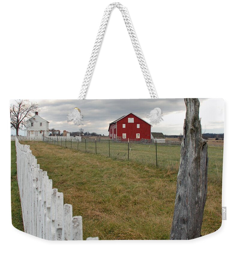 Gettysburg Weekender Tote Bag featuring the photograph Emmitsburg Rd by Jim Cook