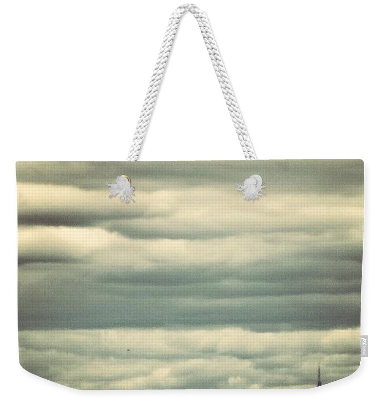  Weekender Tote Bag featuring the photograph Empire State Building by Lorelle Phoenix