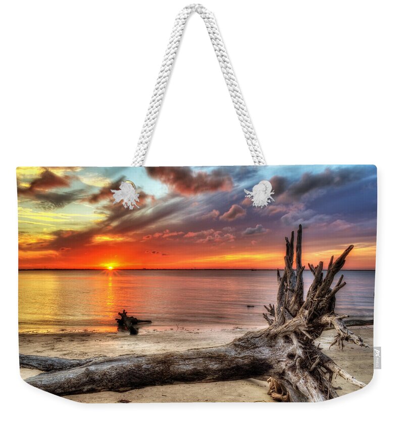 Jekyll Island Weekender Tote Bag featuring the photograph Endings by Greg and Chrystal Mimbs