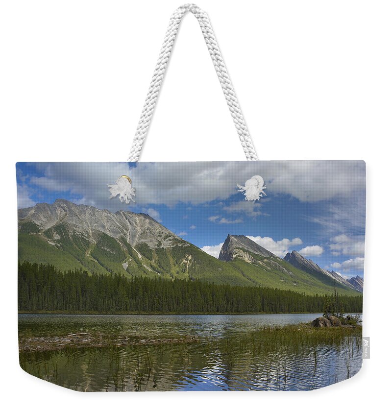 Feb0514 Weekender Tote Bag featuring the photograph Endless Chain Ridge And Honeymoon Lake by Tim Fitzharris