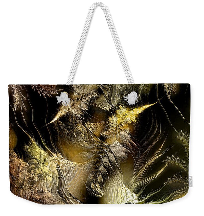 Abstract Weekender Tote Bag featuring the digital art Environmental Transitions 5 by Casey Kotas