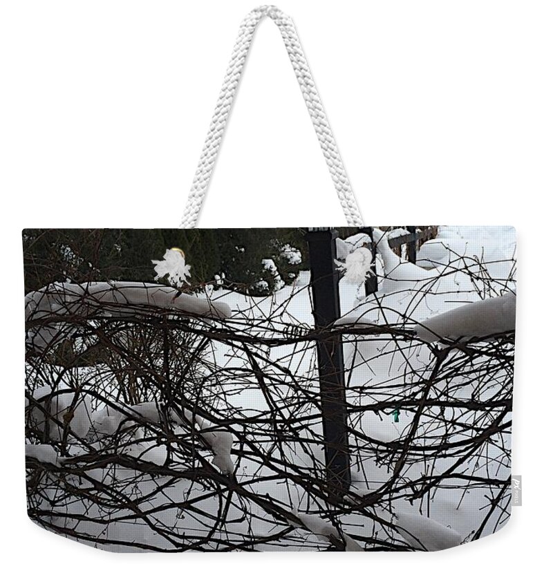 Ice Weekender Tote Bag featuring the photograph Esperance Vine by Joseph Yarbrough