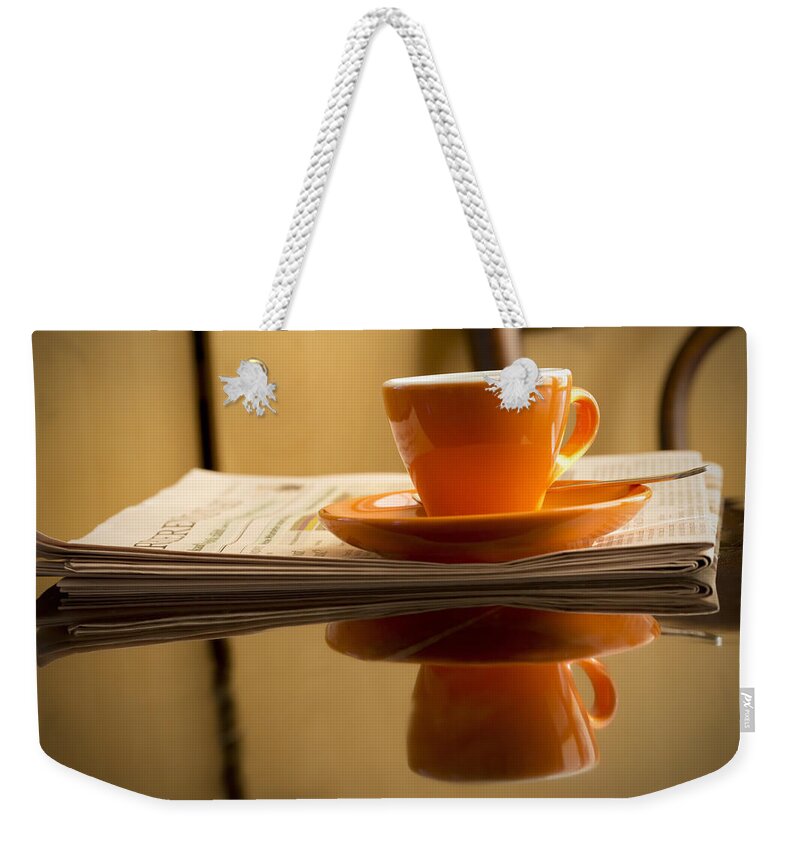 Coffee Weekender Tote Bag featuring the photograph Espresso by Chevy Fleet