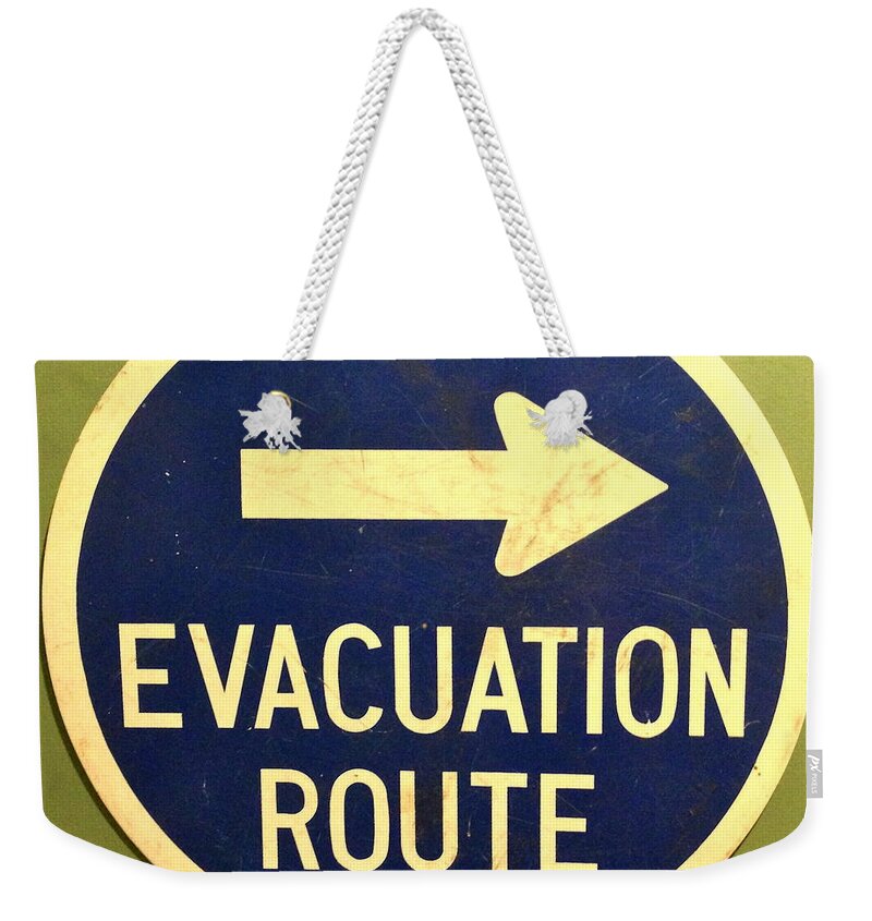 Evacuation Route Weekender Tote Bag featuring the photograph Evacuation Route by M West