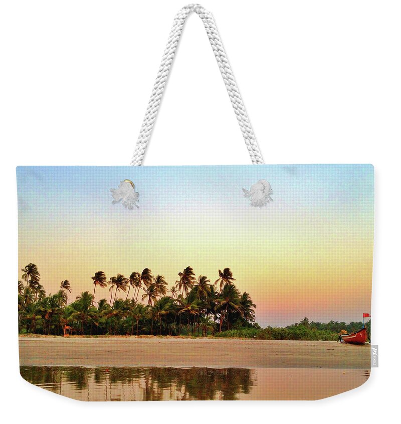 Tranquility Weekender Tote Bag featuring the photograph Evening At Goan Beach by Arvind Manjunath Photography