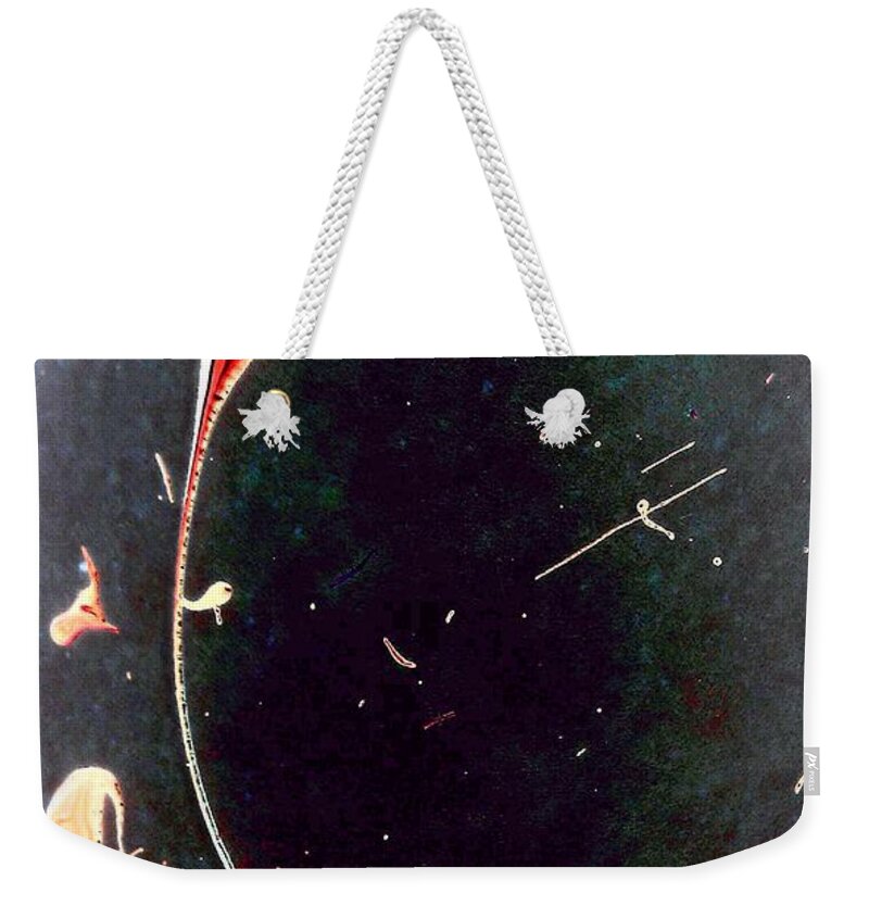 Skin Weekender Tote Bag featuring the painting Exploring New Depths by Jacqueline McReynolds