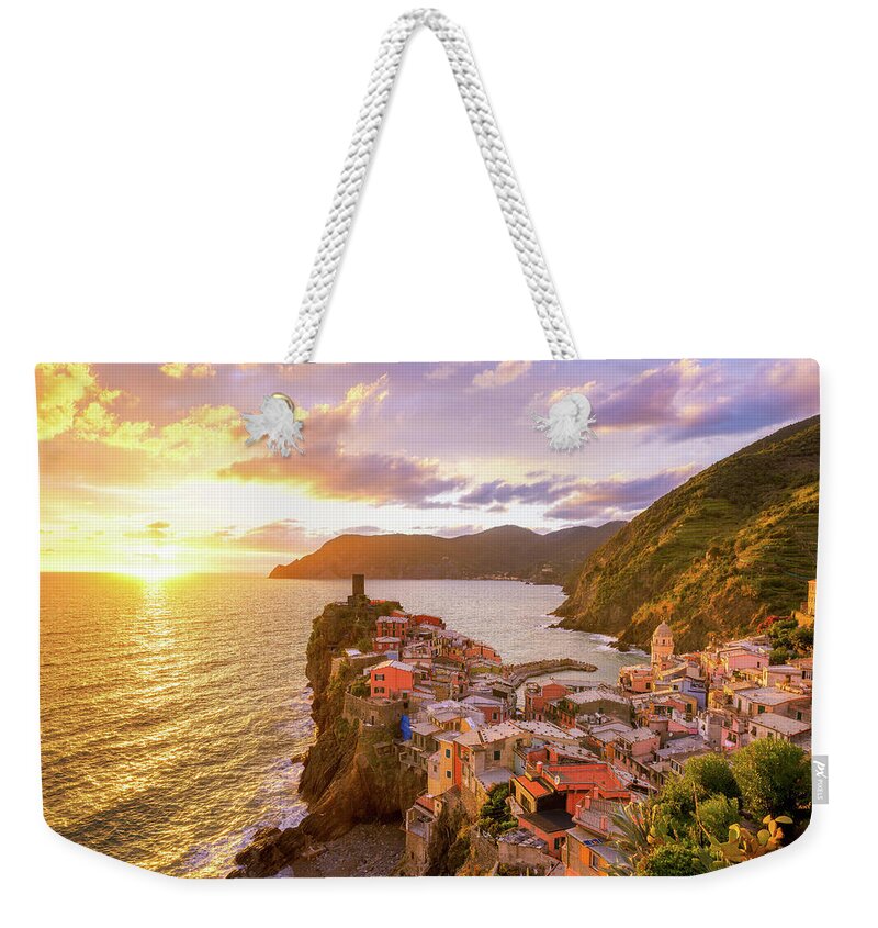 Tranquility Weekender Tote Bag featuring the photograph Eye Of Vernazza by Jason Arney