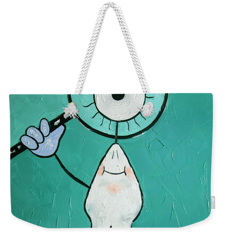 Eye Tooth Weekender Tote Bag featuring the painting Eye Tooth by Anthony Falbo