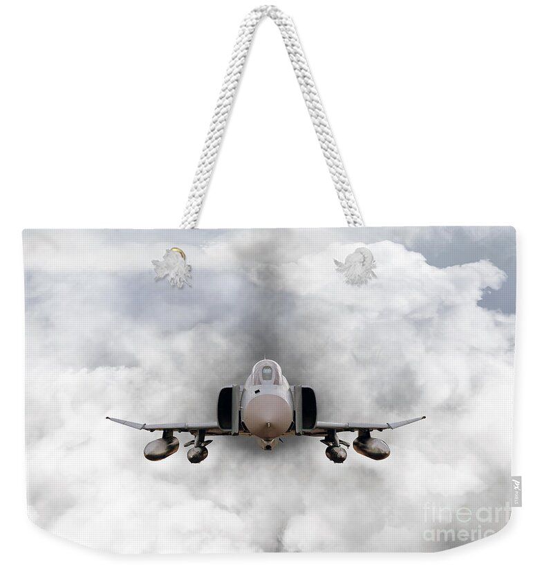 F4 Weekender Tote Bag featuring the digital art F4 Phantom by Airpower Art