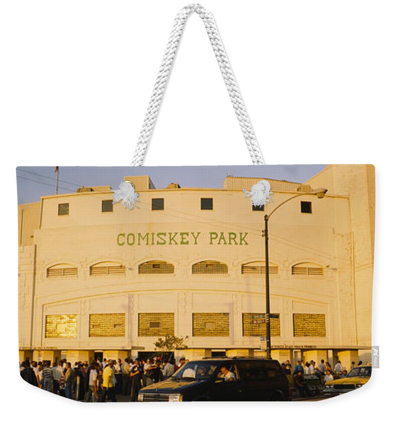 Photography Weekender Tote Bag featuring the photograph Facade Of A Stadium, Old Comiskey Park by Panoramic Images