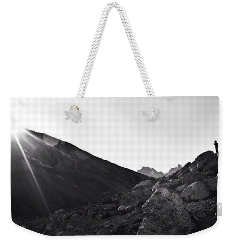 Mountain Weekender Tote Bag featuring the photograph Face The Sun by Aleck Cartwright