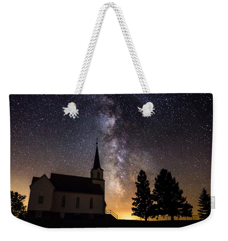 Milkyway Weekender Tote Bag featuring the photograph Faith by Aaron J Groen