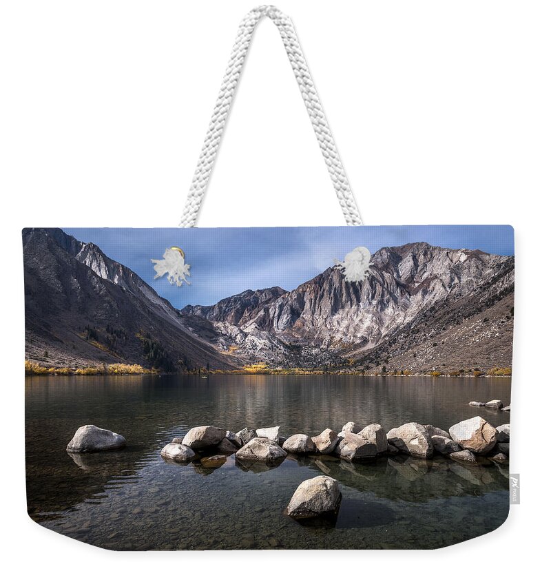 Lake Weekender Tote Bag featuring the photograph Fall at Convict Lake by Cat Connor