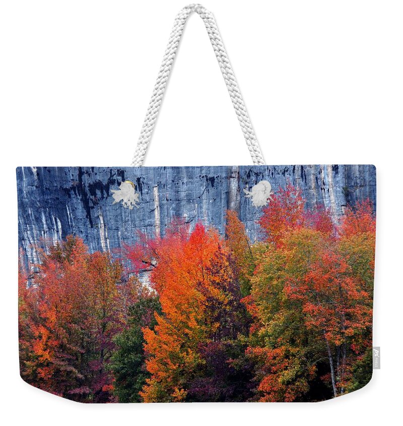 Buffalo River Weekender Tote Bag featuring the photograph Fall At Steele Creek by Marty Koch