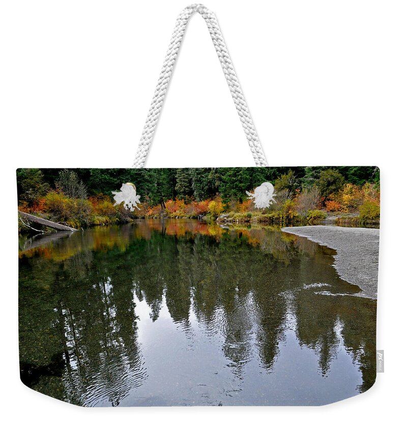 Water Weekender Tote Bag featuring the photograph Fall Series 16 by Teri Schuster