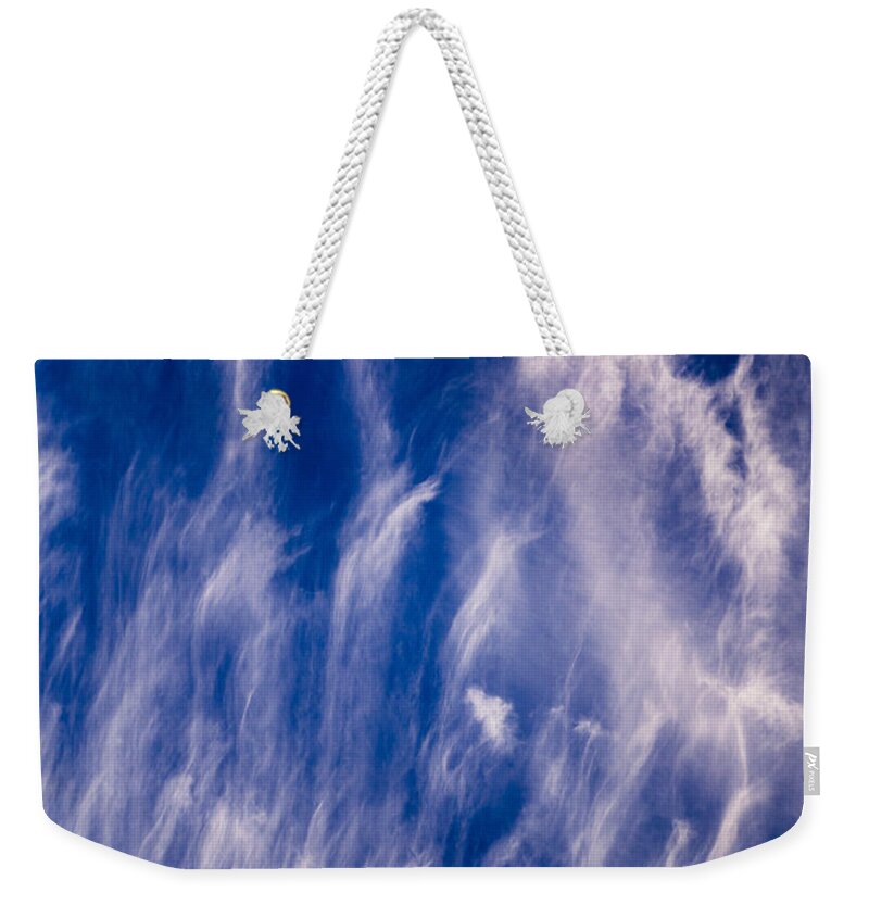 Atmosphere Weekender Tote Bag featuring the photograph Fall streak clouds by Tracy Knauer