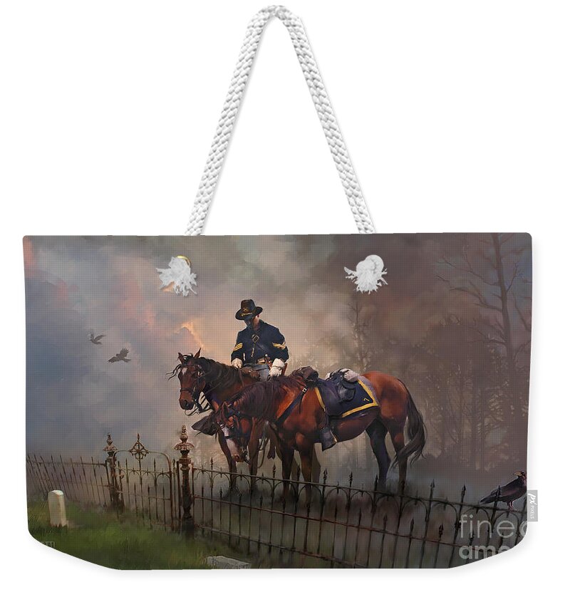 Wall Art Weekender Tote Bag featuring the painting Fallen Comrade by Robert Corsetti