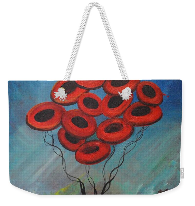 Family Tree Weekender Tote Bag featuring the painting Family Tree by Mindy Huntress
